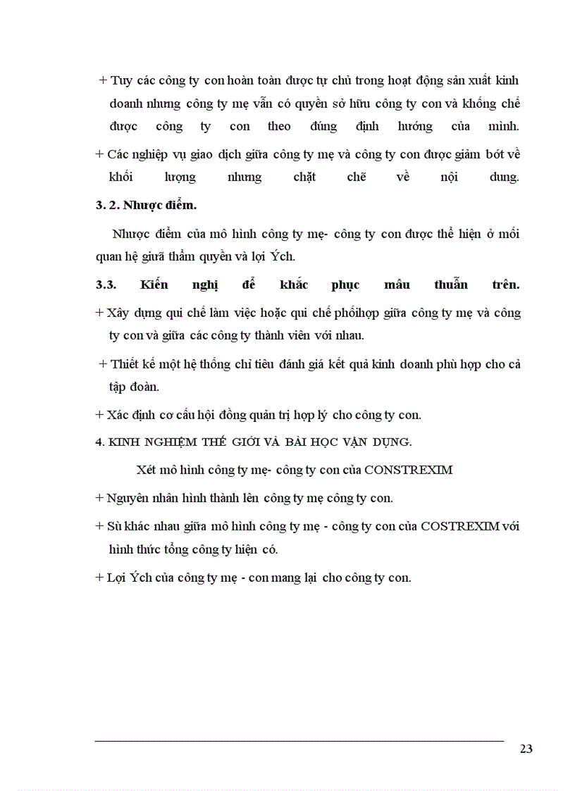 image for page Cơ sở khoa học mô hình công ty mẹ – công ty con