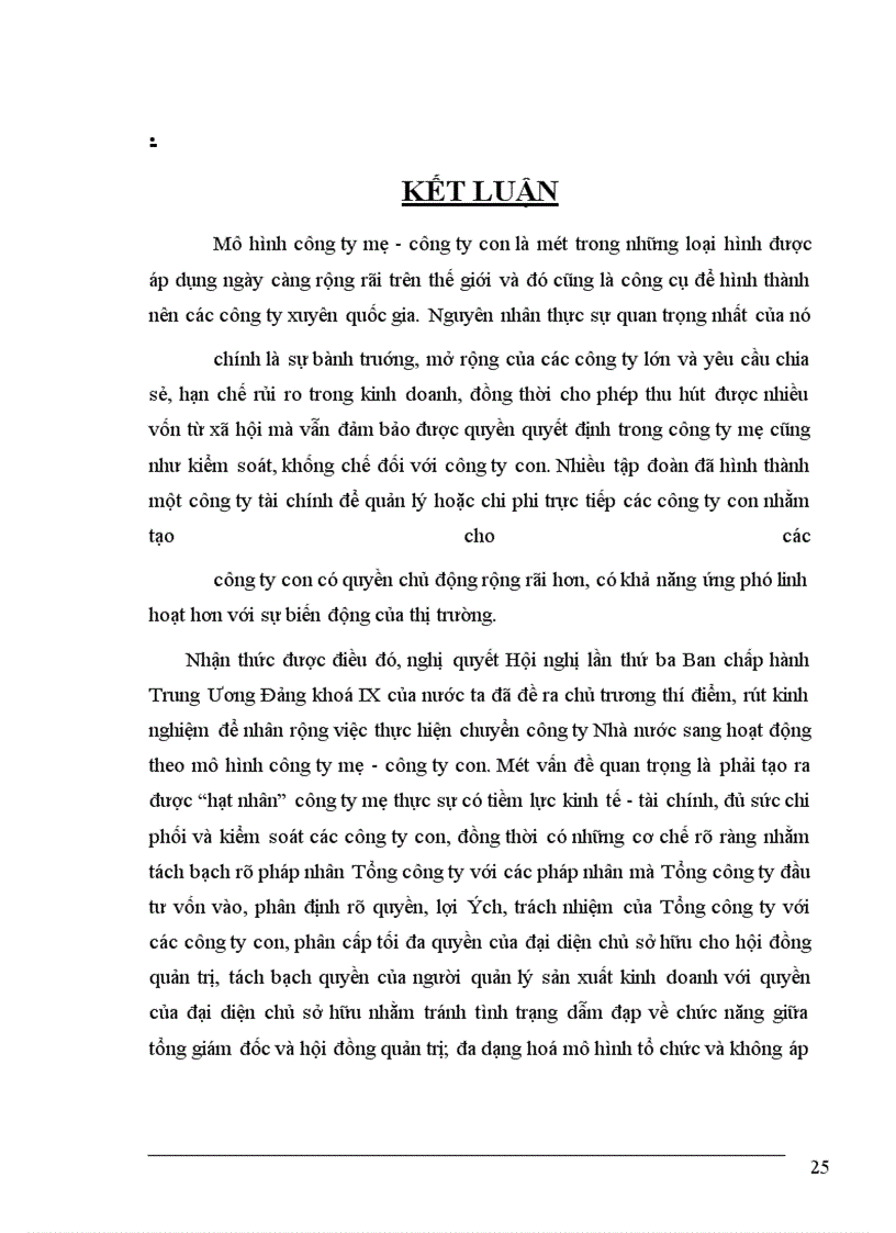 image for page Cơ sở khoa học mô hình công ty mẹ – công ty con