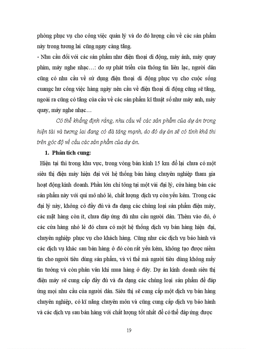 image for page Dự án đầu tư kinh doanh siêu thị điện máy hưng thịnh.