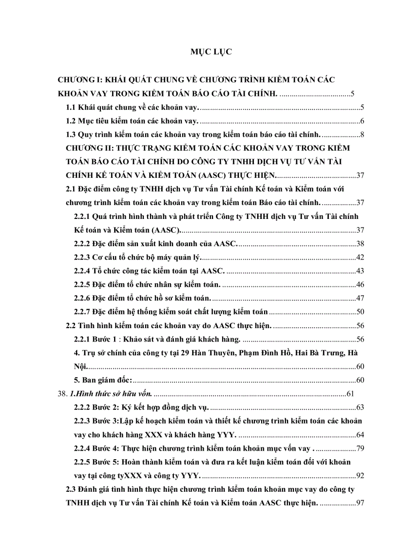 image for page Hoàn thiện chương trình kiểm toán các khoản vay trong kiểm toán Báo cáo Tài chính do công ty TNHH dịch vụ tư vấn tài chính kế toán và kiểm toán (AASC) thực hiện