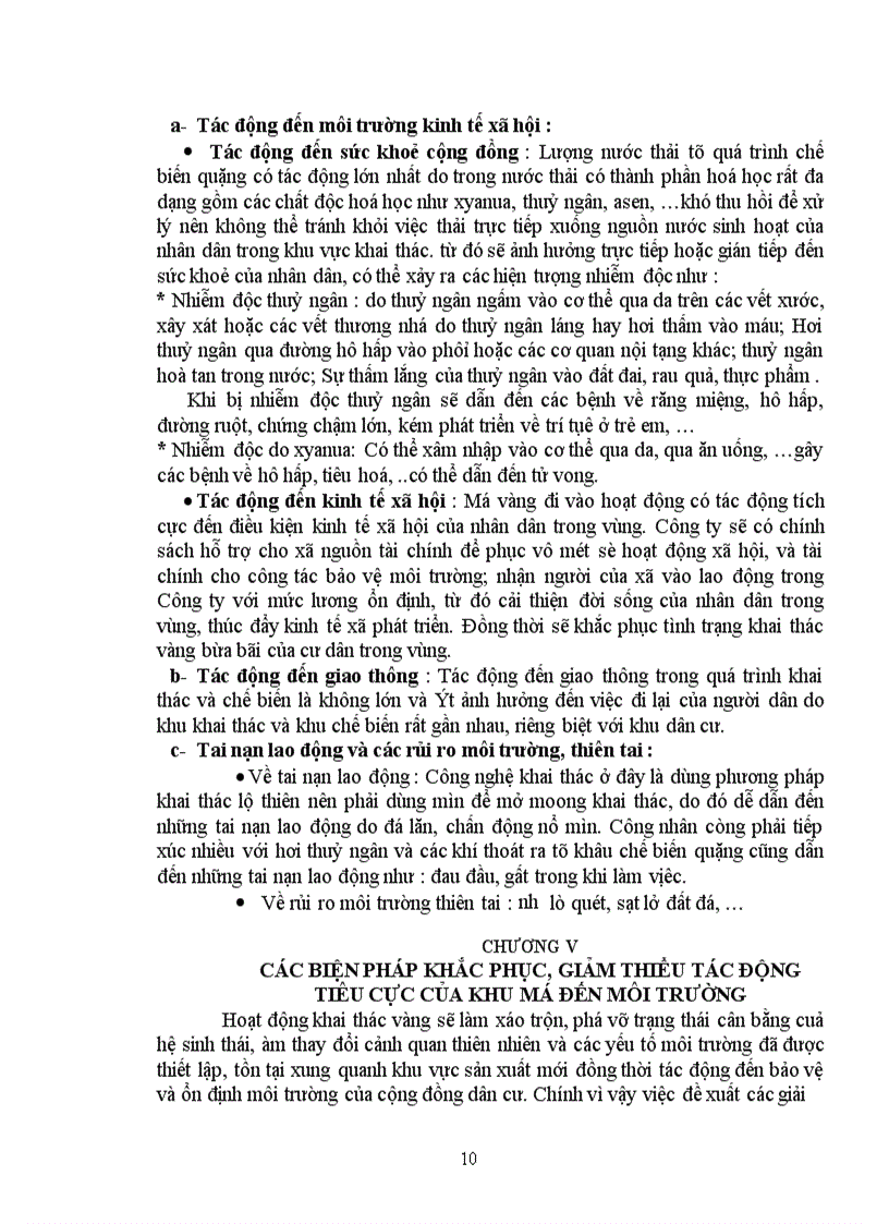 image for page Các biện pháp khắc phục, giảm thiểu tác động tiêu cực của khu mỏ đến môi trường