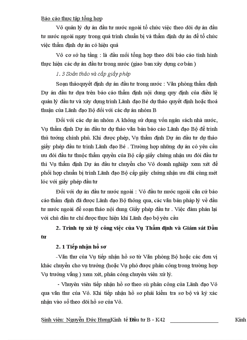 image for page Báo cáo thực tập: thẩm định dự án và giám sát đầu tư ở Vụ Thẩm định và Giám sát Đầu tư.