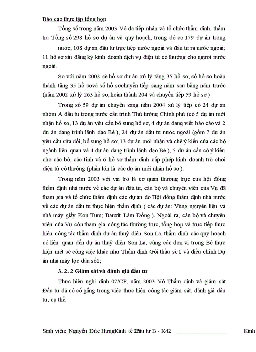 image for page Báo cáo thực tập: thẩm định dự án và giám sát đầu tư ở Vụ Thẩm định và Giám sát Đầu tư.