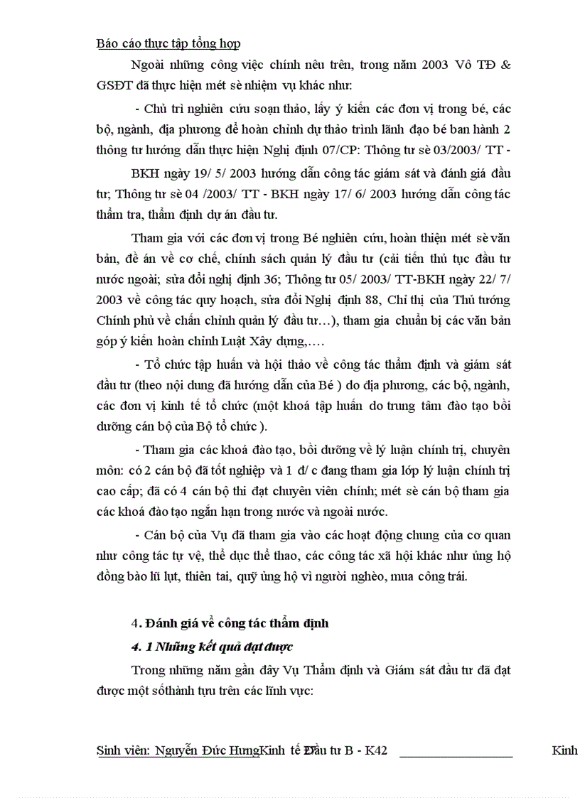 image for page Báo cáo thực tập: thẩm định dự án và giám sát đầu tư ở Vụ Thẩm định và Giám sát Đầu tư.