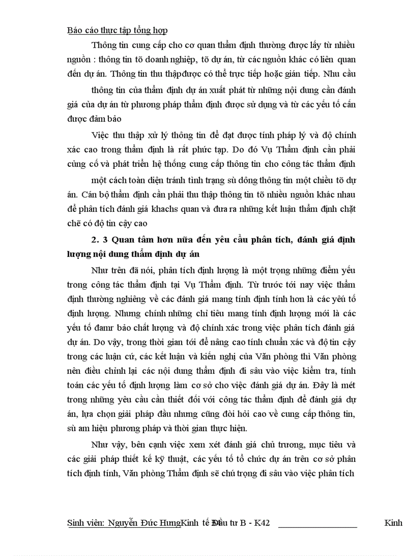 image for page Báo cáo thực tập: thẩm định dự án và giám sát đầu tư ở Vụ Thẩm định và Giám sát Đầu tư.