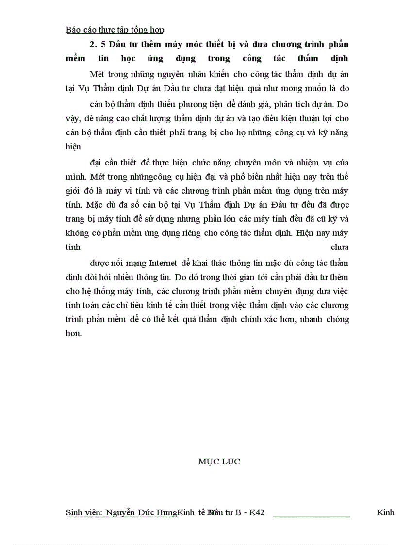 image for page Báo cáo thực tập: thẩm định dự án và giám sát đầu tư ở Vụ Thẩm định và Giám sát Đầu tư.