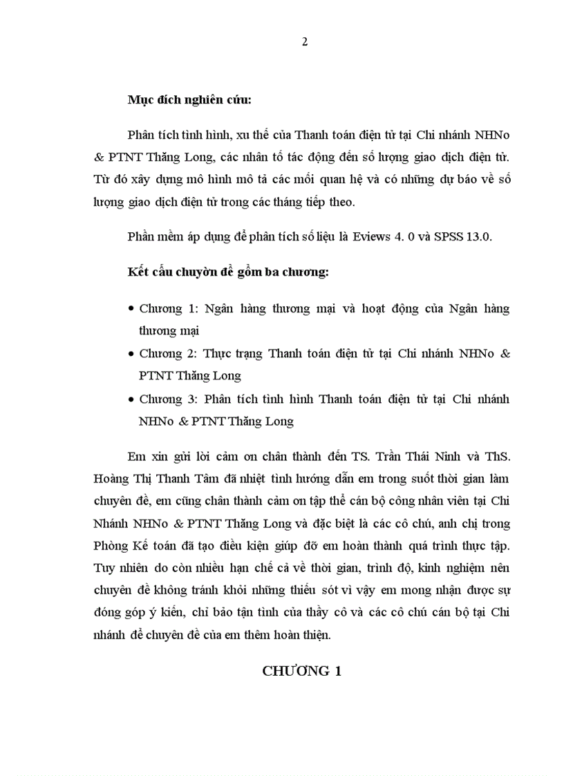 image for page Phân tích tình hình Thanh toán điện tử tại Chi nhánh Ngân hàng Nông nghiệp và Phát triển Nông thôn Thăng Long