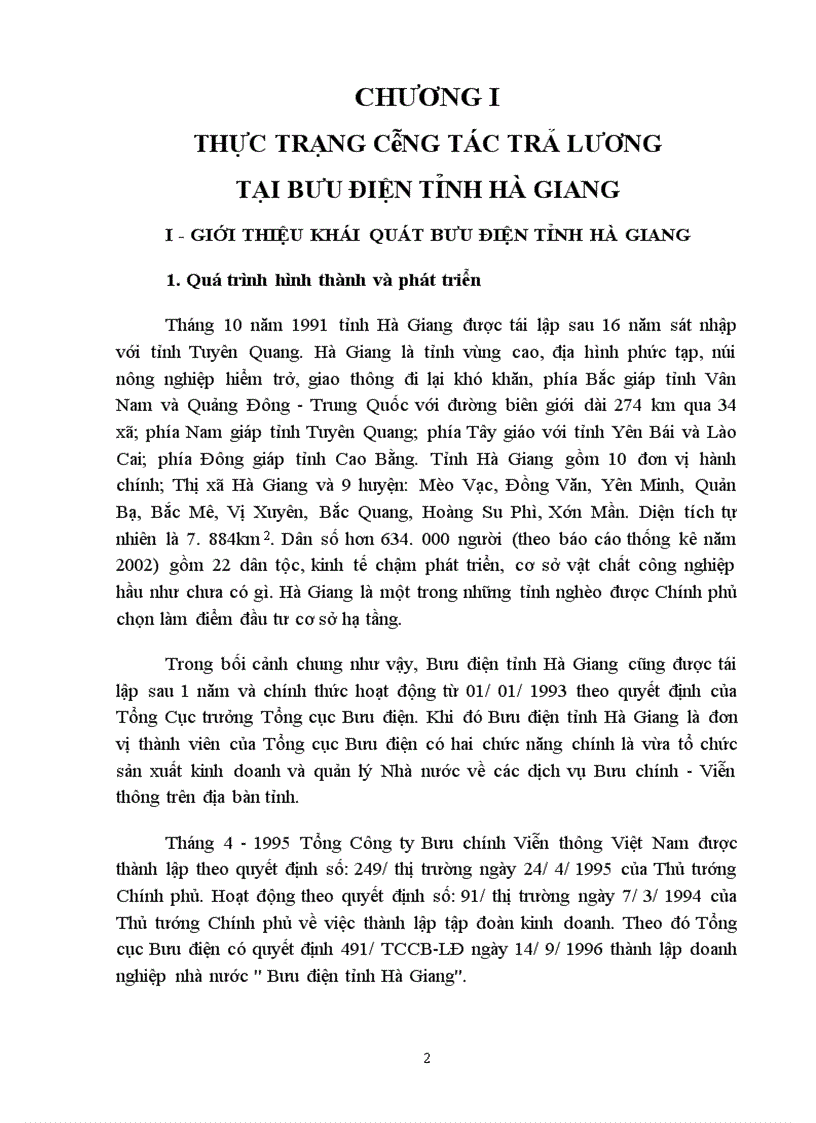 image for page Hoàn thiện công tác trả lương tại Bưu điện tỉnh Hà Giang