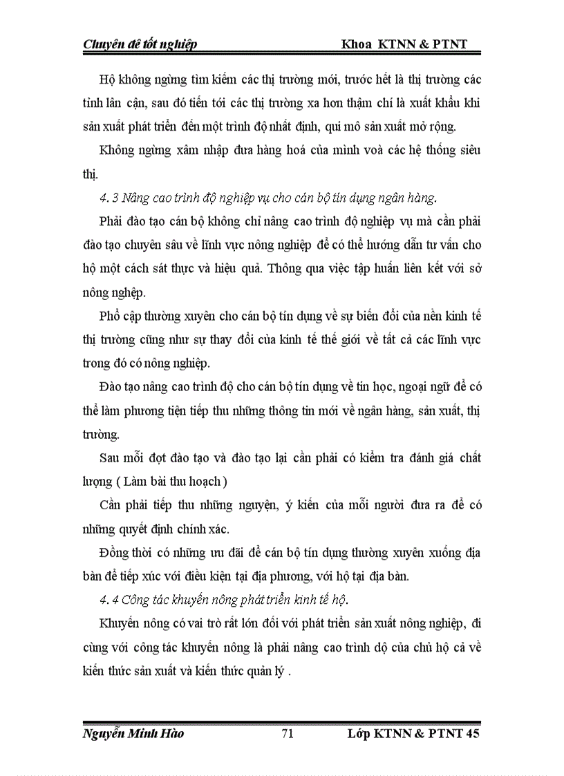 image for page Tín dụng vốn phát triển kinh tế hộ trong nông nghiệp tại NHNo & PTNT Thị xã Hà Tĩnh.