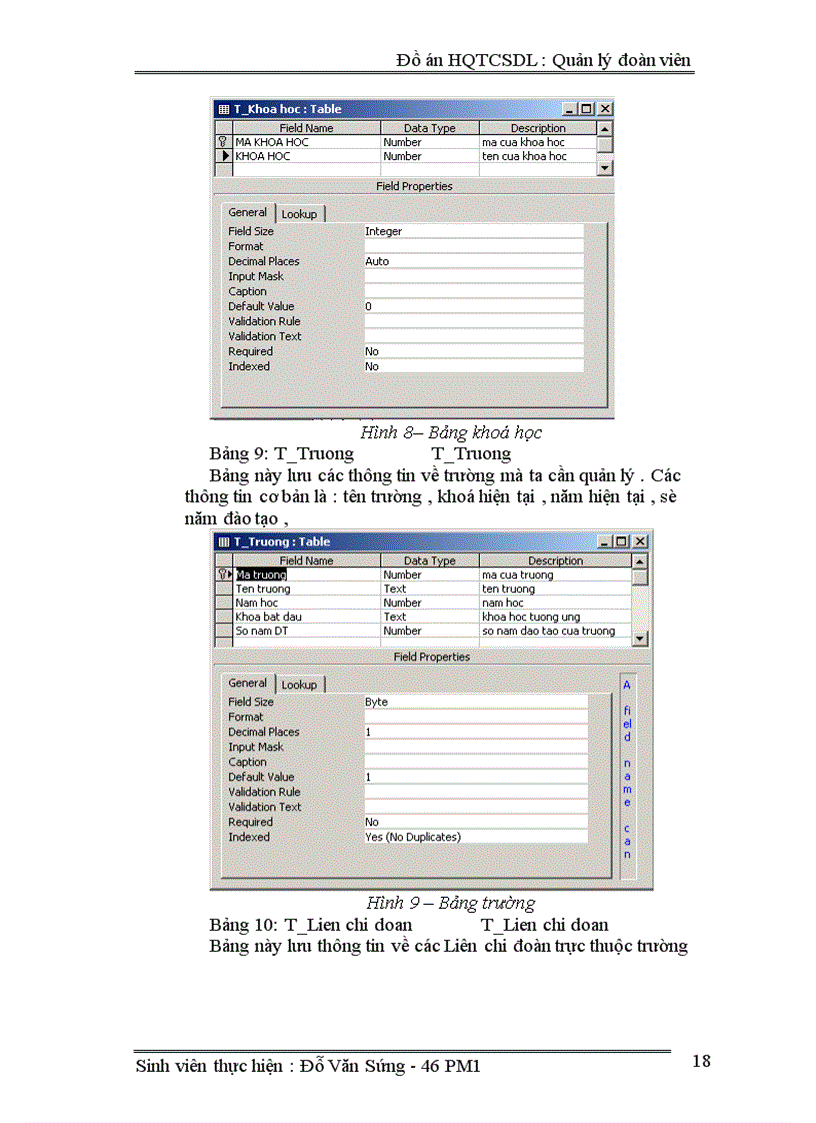 image for page Đồ ánHQTCSDL : Quản lý đoàn viên