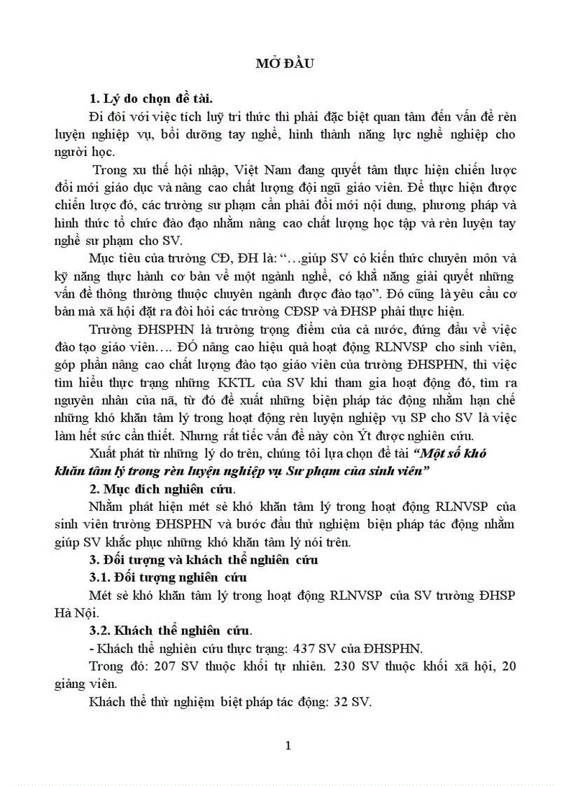 image for page Một số khó khăn tâm lý trong rèn luyện nghiệp vụ Sư phạm của sinh viên 2