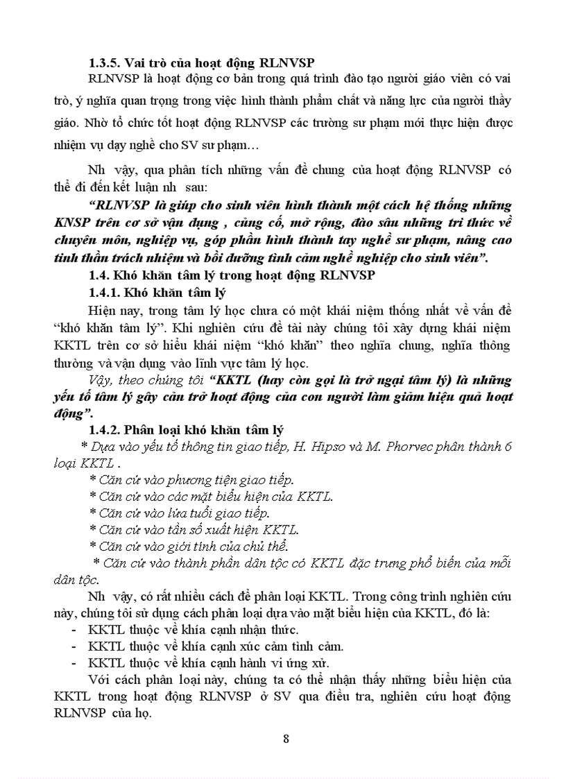 image for page Một số khó khăn tâm lý trong rèn luyện nghiệp vụ Sư phạm của sinh viên 2