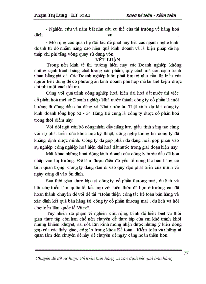 image for page Hoàn thiện công tác kế toán bán hàng và xác định kết quả bán hàng tại công ty cổ phần thương mại ,du lịch và hội chợ triển lãm quốc tế-Vitex