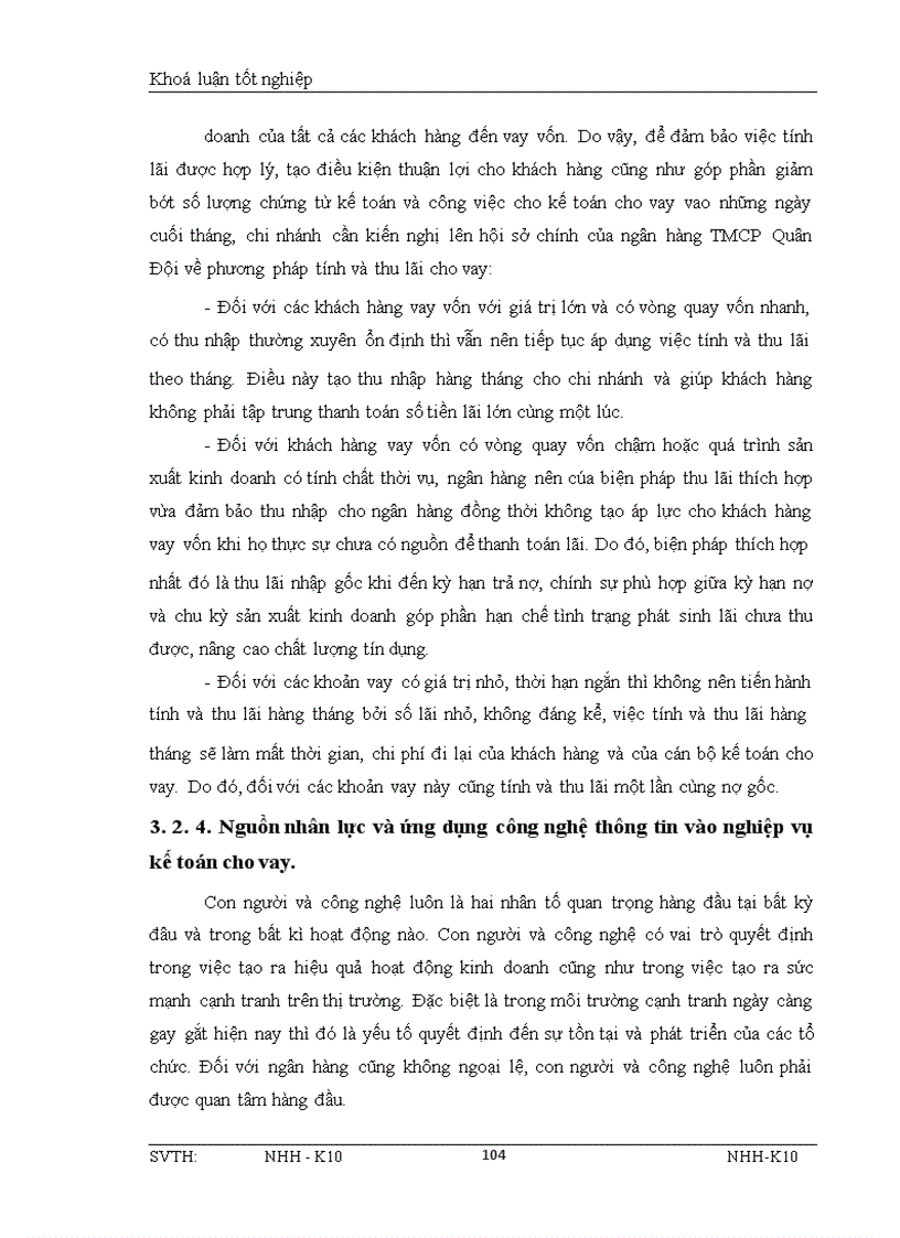 image for page Giải pháp hoàn thiện kế toán cho vay tại ngân hàng TMCP Quân Đội chi nhánh Hai Bà Trưng