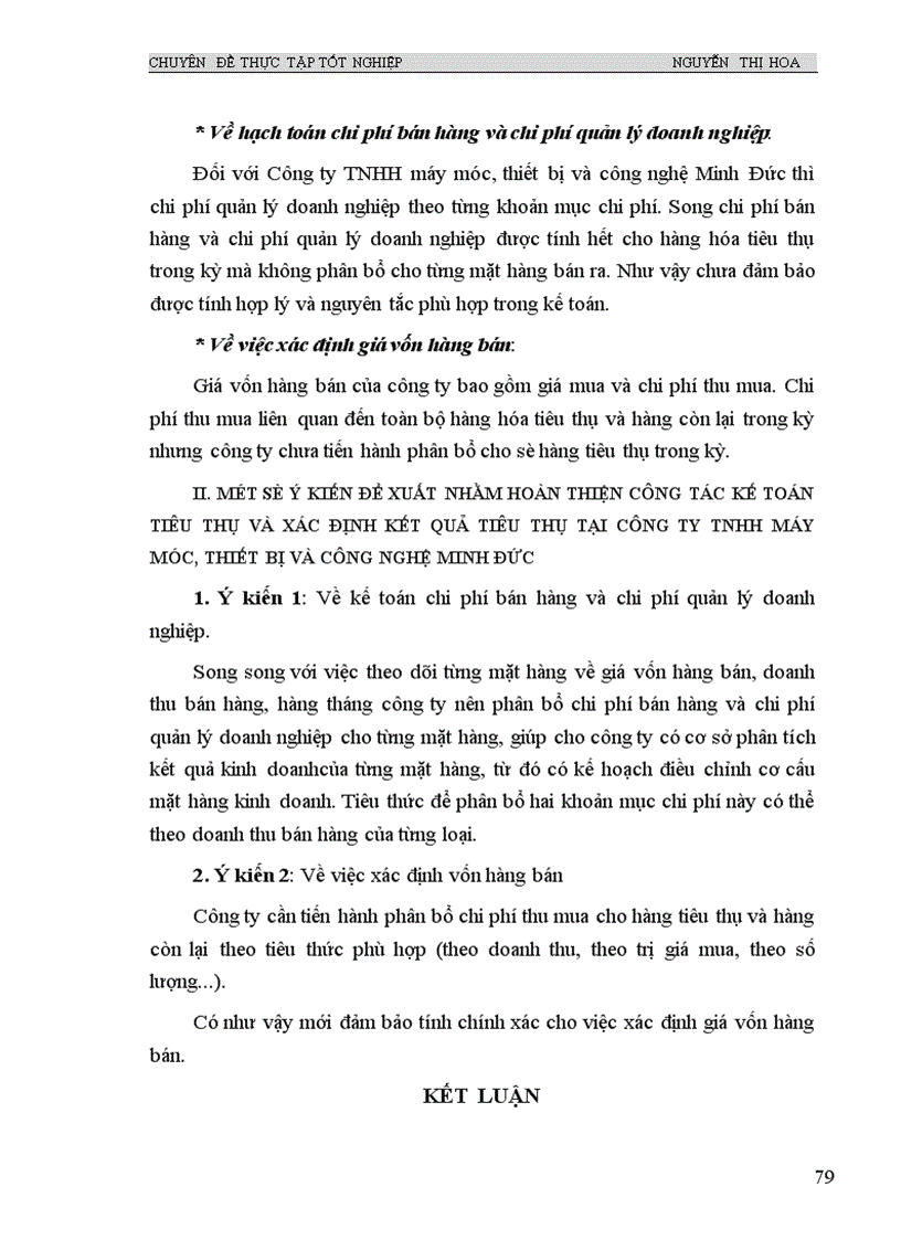 image for page Kế toán tiêu thụ hàng hoá và xác định kết quả tiêu thụ trong Công ty TNHH máy móc,thiết bị và công nghệ Minh Đức .