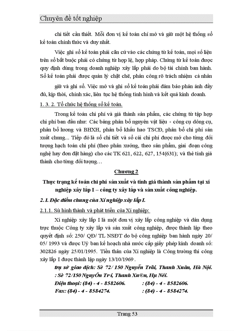 image for page Báo cáo thực tập tại Xí nghiệp xây lắp I