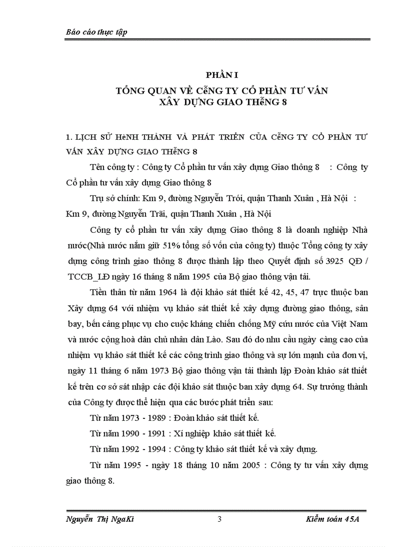 image for page Hoàn thiện kế toán chi phí sản xuất và tính giá thành sản phẩm tại Công ty cổ phần tư vấn xây dựng giao thông 8