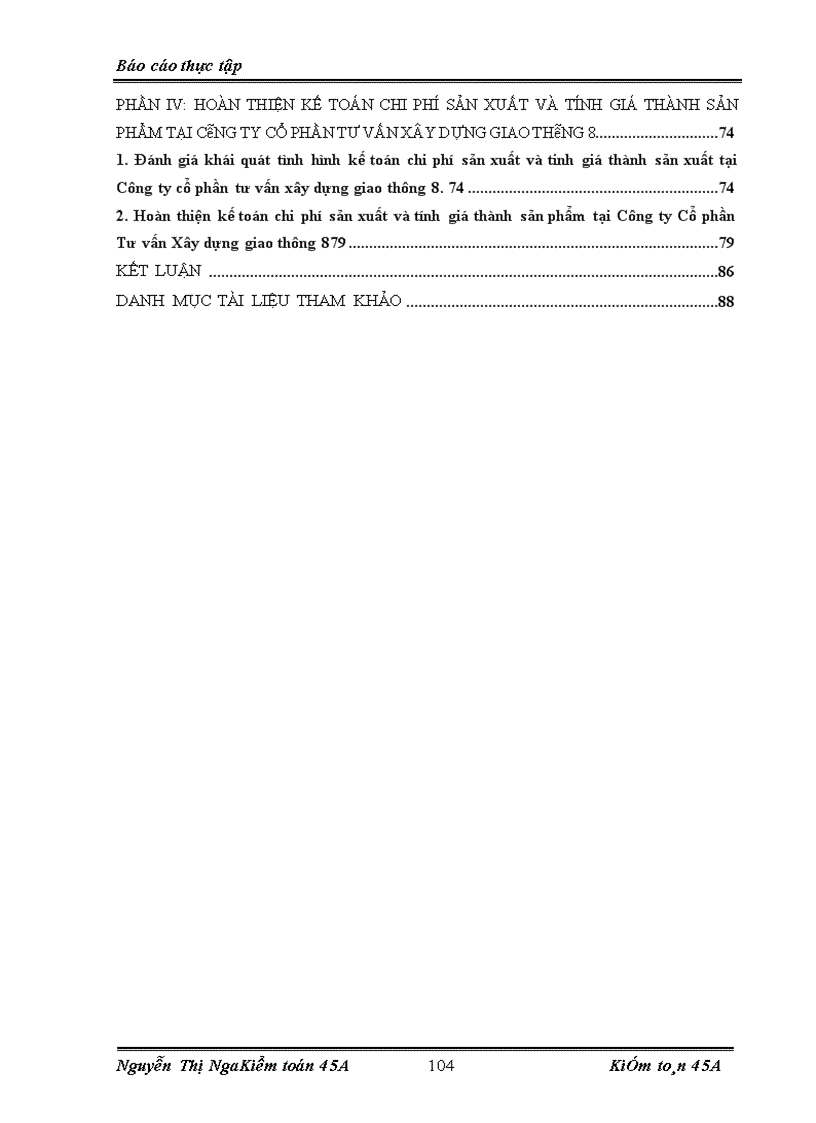 image for page Hoàn thiện kế toán chi phí sản xuất và tính giá thành sản phẩm tại Công ty cổ phần tư vấn xây dựng giao thông 8