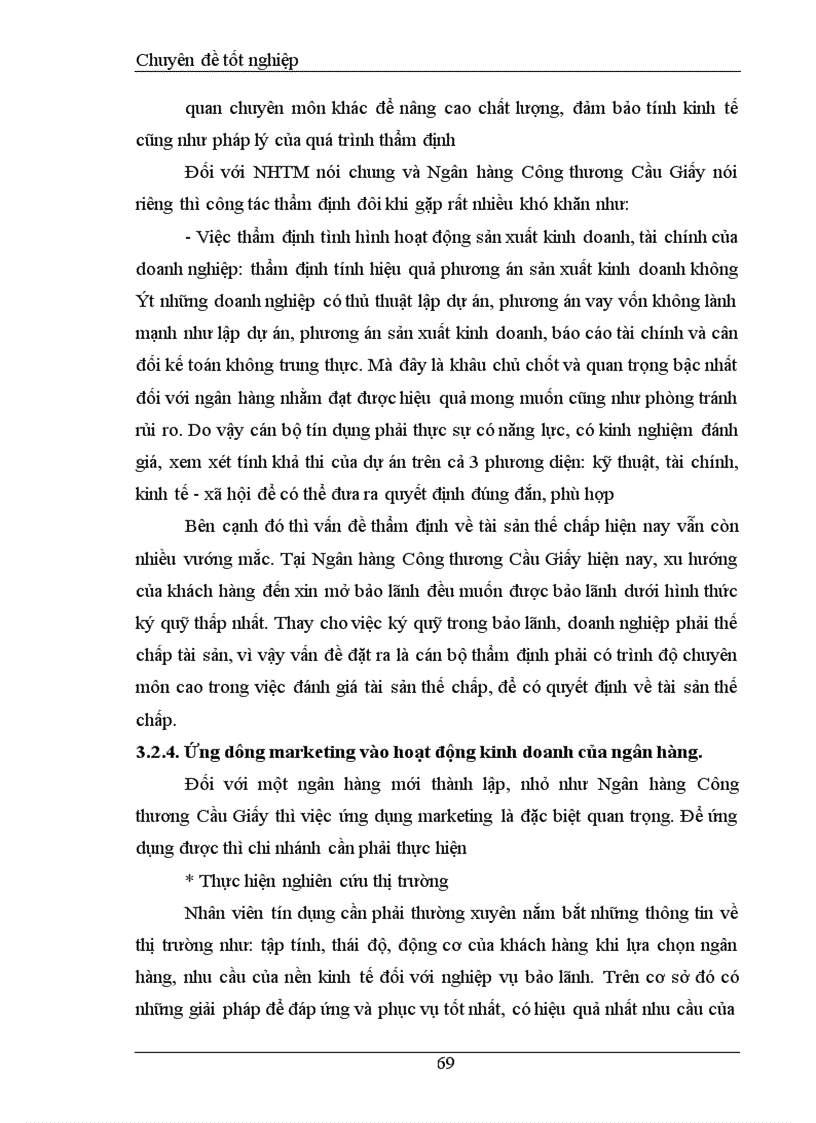 image for page Một số giải pháp nhằm hoàn thiện nghiệp vụ bảo lãnh tại Ngân hàng Công thương Cầu Giấy