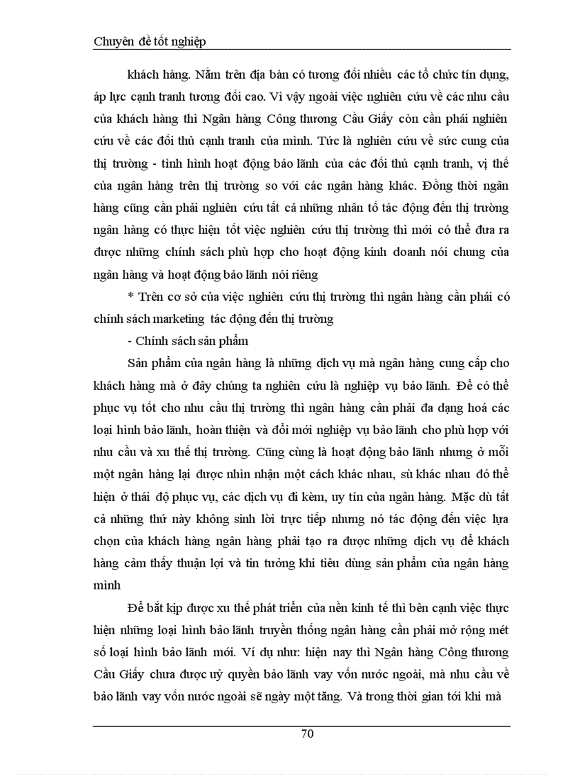 image for page Một số giải pháp nhằm hoàn thiện nghiệp vụ bảo lãnh tại Ngân hàng Công thương Cầu Giấy