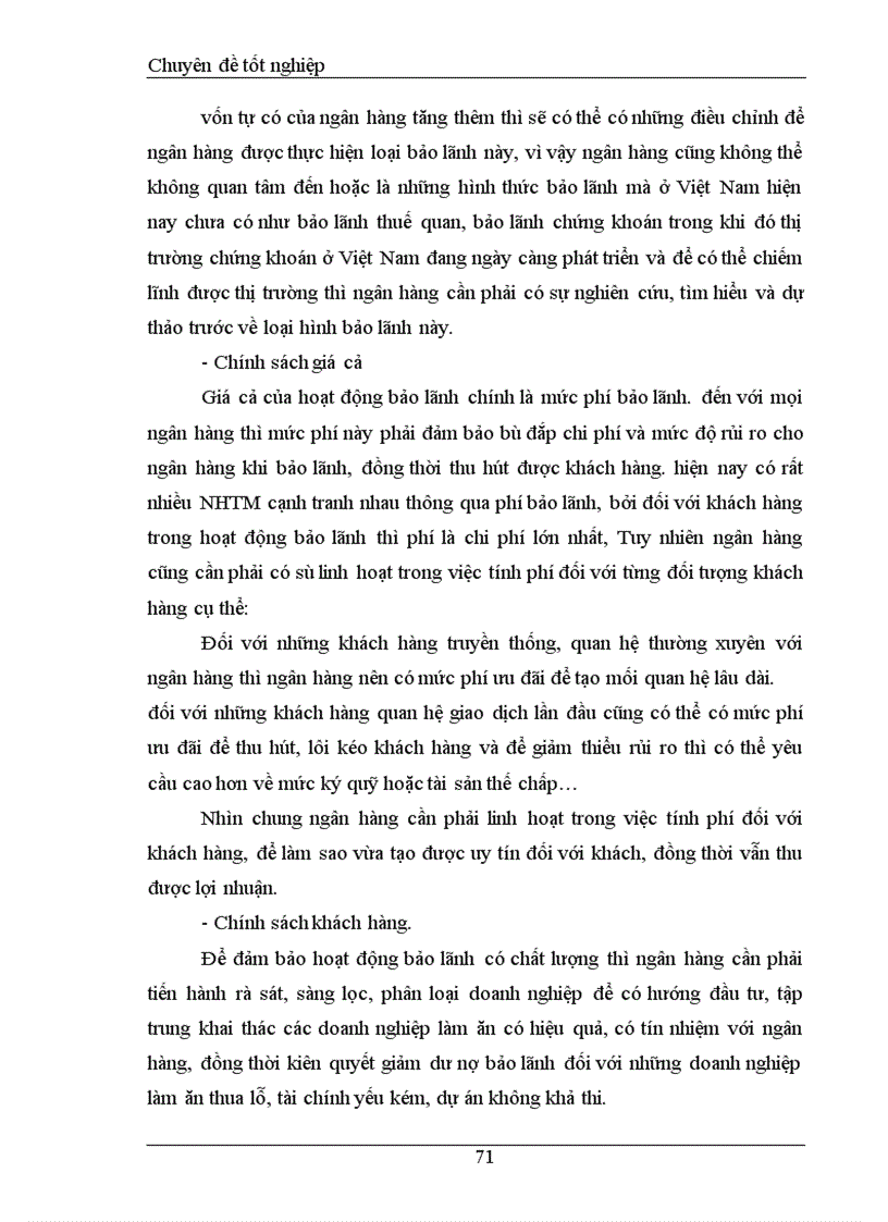 image for page Một số giải pháp nhằm hoàn thiện nghiệp vụ bảo lãnh tại Ngân hàng Công thương Cầu Giấy