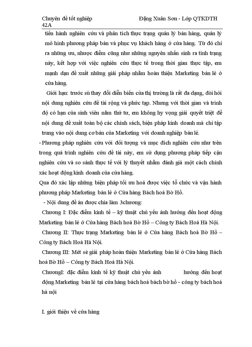 image for page Một số giải pháp hoàn thiện Marketing bán lẻ ở cửa hàng Bách hoá Bờ Hồ – Công ty Bách hoá Hà Nội