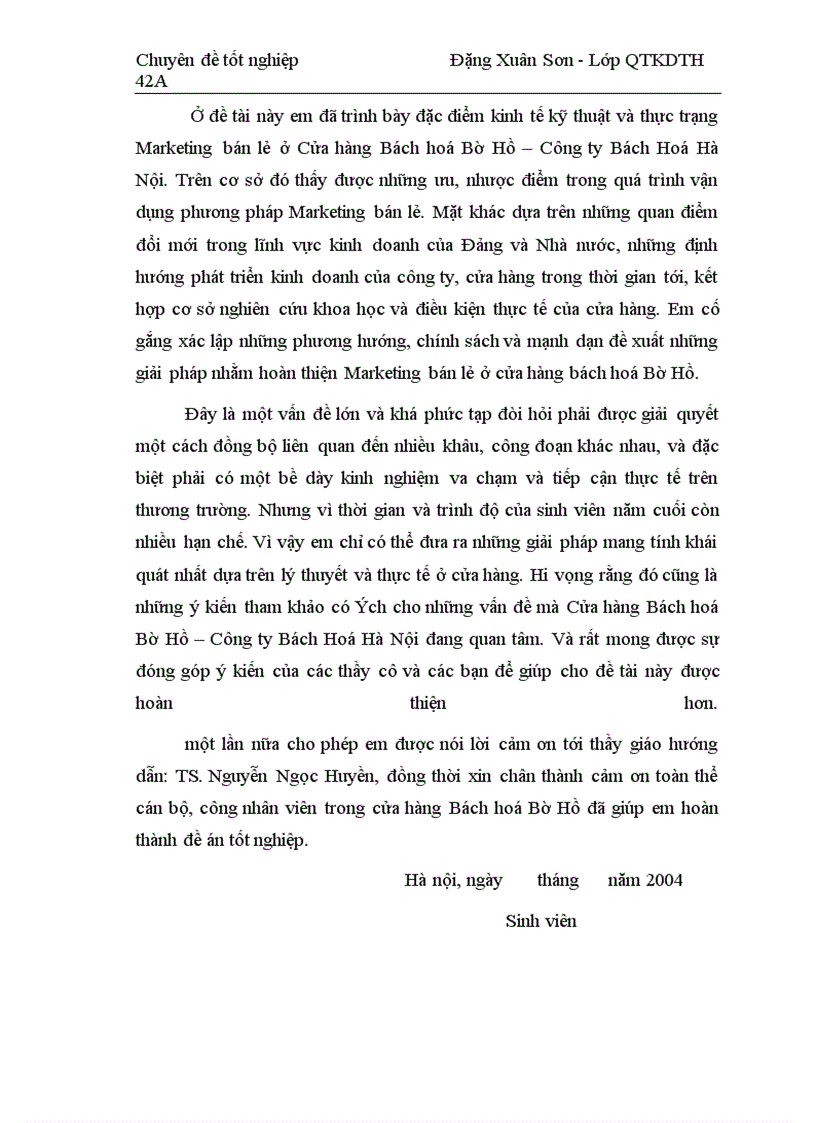 image for page Một số giải pháp hoàn thiện Marketing bán lẻ ở cửa hàng Bách hoá Bờ Hồ – Công ty Bách hoá Hà Nội