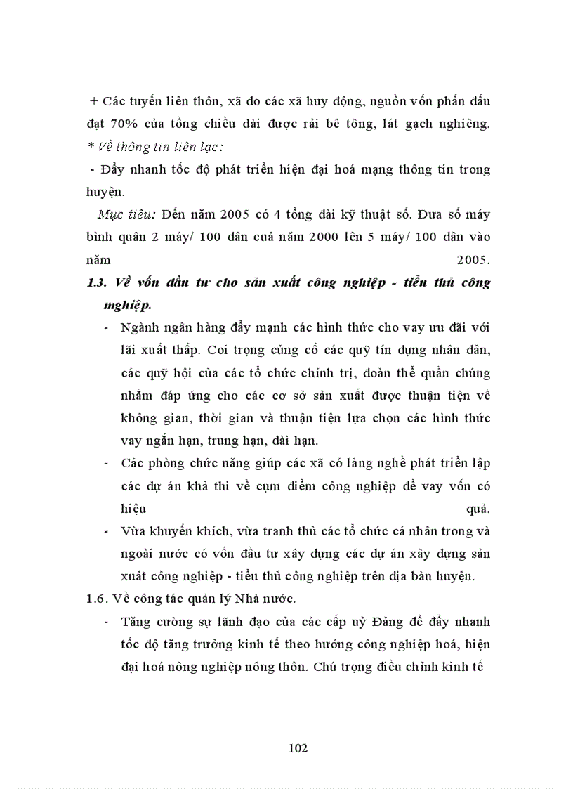 image for page Phương hướng và giải pháp phát triển công nghiệp-tiểu thủ công nghiệp của huyện Thạch Thất-tỉnh Hà Tây giai đoạn 2001-2005