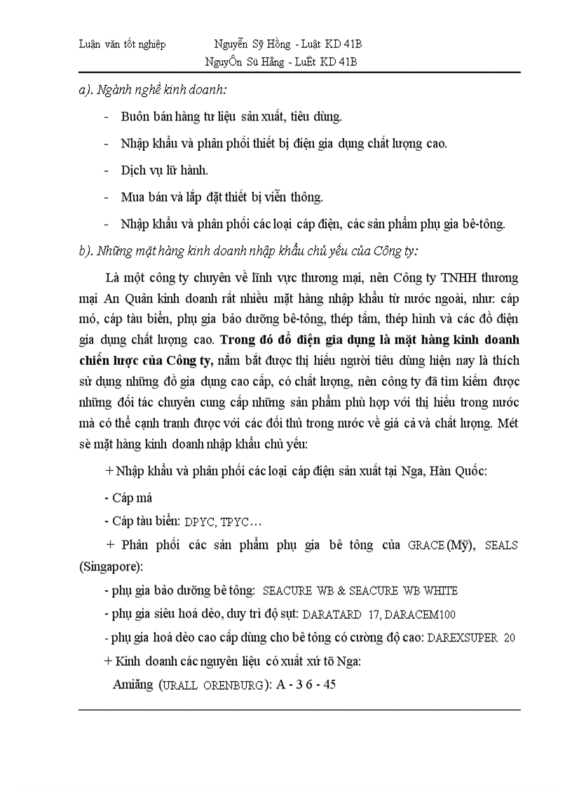 image for page Thực tiễn ký kết và thực hiện hợp đồng nhập khẩu thiết bị điện gia dụng tại công ty TNHH thương mại An Quân