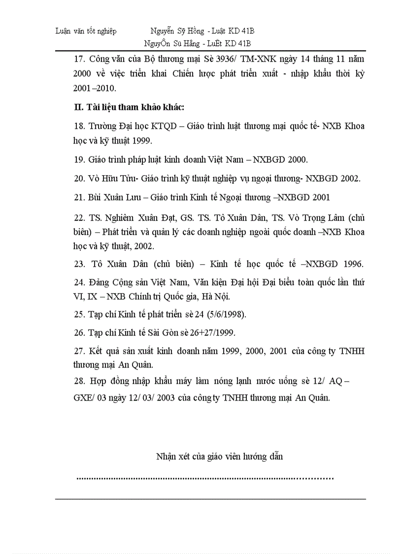 image for page Thực tiễn ký kết và thực hiện hợp đồng nhập khẩu thiết bị điện gia dụng tại công ty TNHH thương mại An Quân