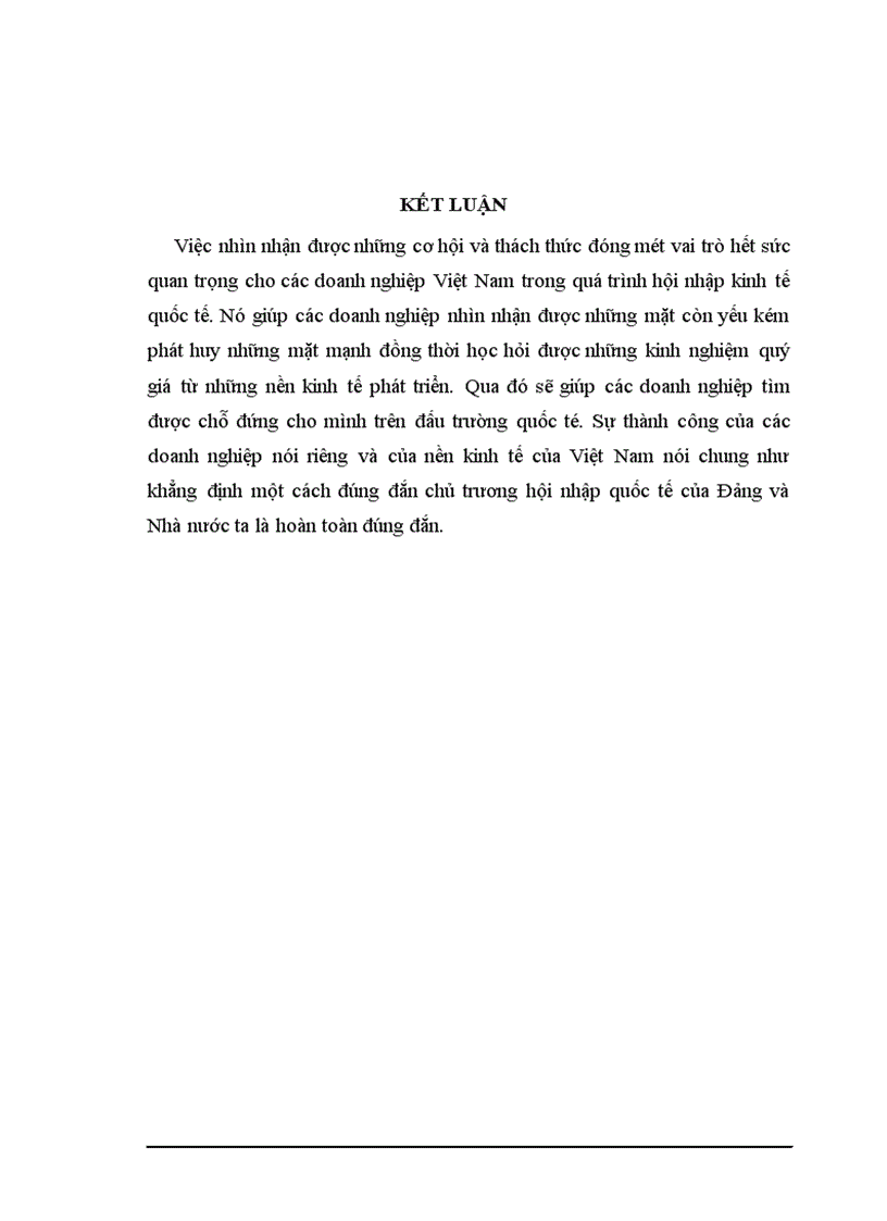 image for page Cơ hội và thách thức của các doanh nghiệp Việt Nam trong quá trình hội nhập kinh tế quốc tế hiện nay