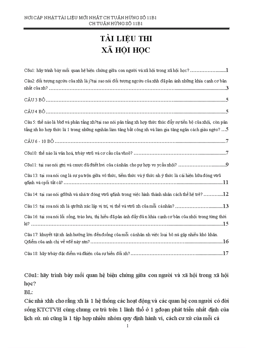 image for page Tài liệu thi xã hội học