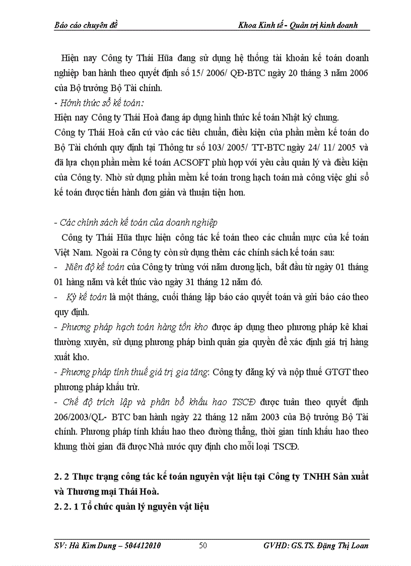 image for page Hoàn thiện công tác kế toán nguyên vật liệu tại Công ty TNHH Sản xuất và Thương mại Thái Hòa