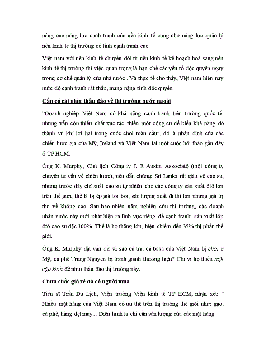 image for page Tình hình cạnh tranh trên thế giới