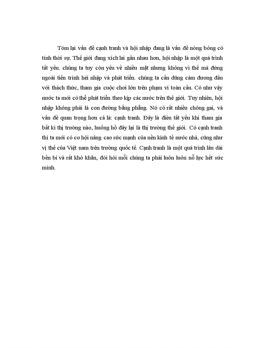 image for page Tình hình cạnh tranh trên thế giới