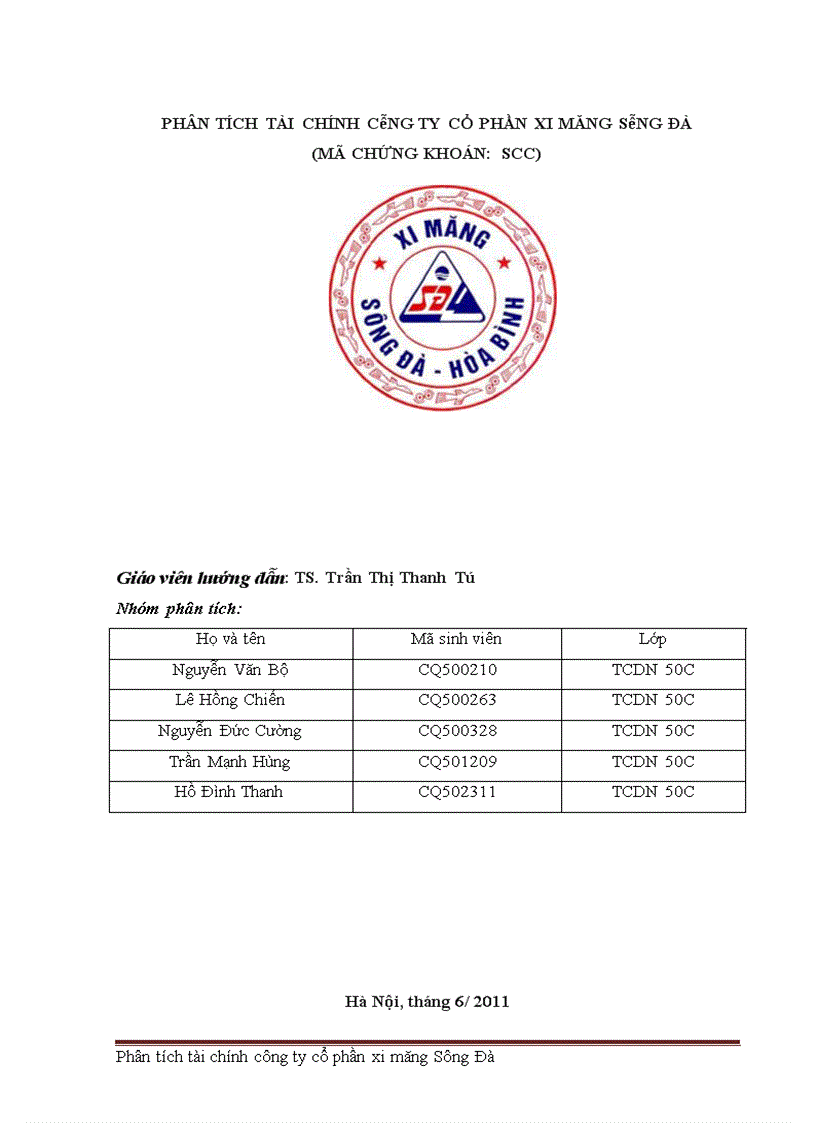 image for page Giải pháp nâng cao hiệu quả hoạt động tài chính công ty cổ phần xi măng sông Đà.