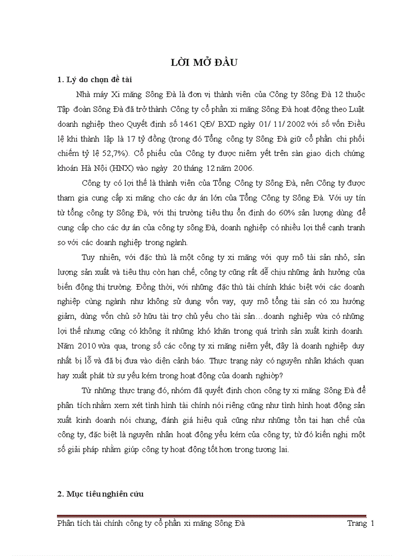 image for page Giải pháp nâng cao hiệu quả hoạt động tài chính công ty cổ phần xi măng sông Đà.