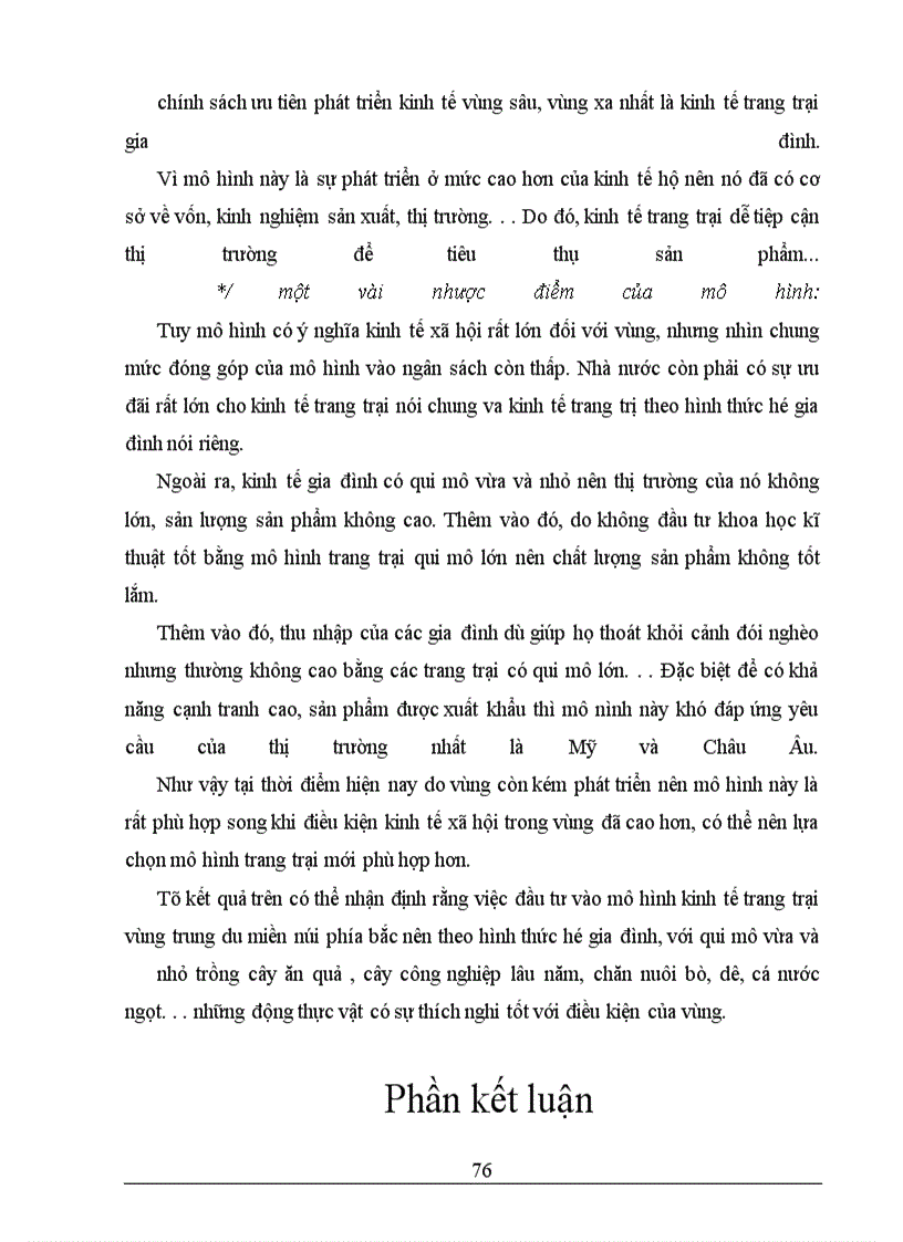 image for page Tình hình đầu tư phát triển kinh tế trang trại miền núi phía Bắc: