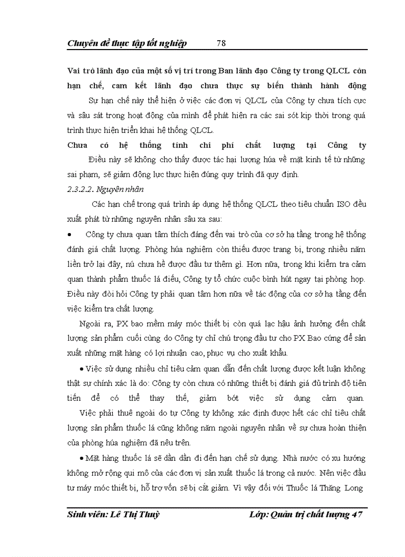 image for page Hệ thống Quản lí chất lượng ISO 9001:2000 tại Công ty Thuốc lá Thăng Long - Thực trạng và giải pháp