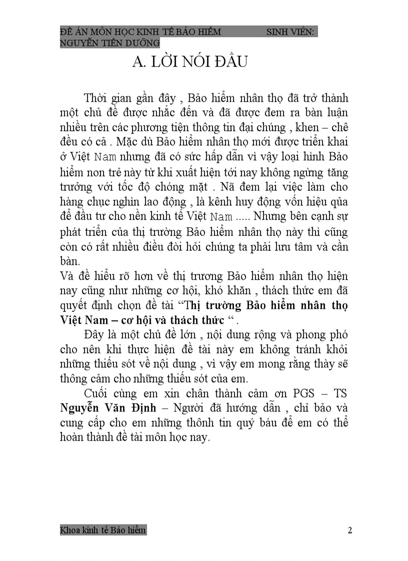 image for page Thị trường Bảo hiểm nhân thọ Việt Nam – cơ hội và thách thức