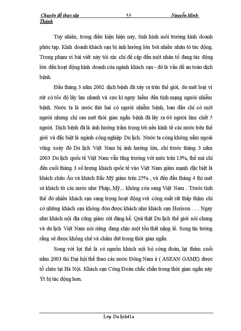 image for page Xác định thị trường mục tiêu và một số kiến nghị đối với hoạt động thu hút khách của khách sạn Công Đoàn