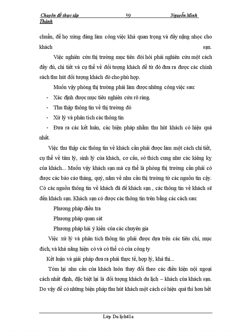 image for page Xác định thị trường mục tiêu và một số kiến nghị đối với hoạt động thu hút khách của khách sạn Công Đoàn