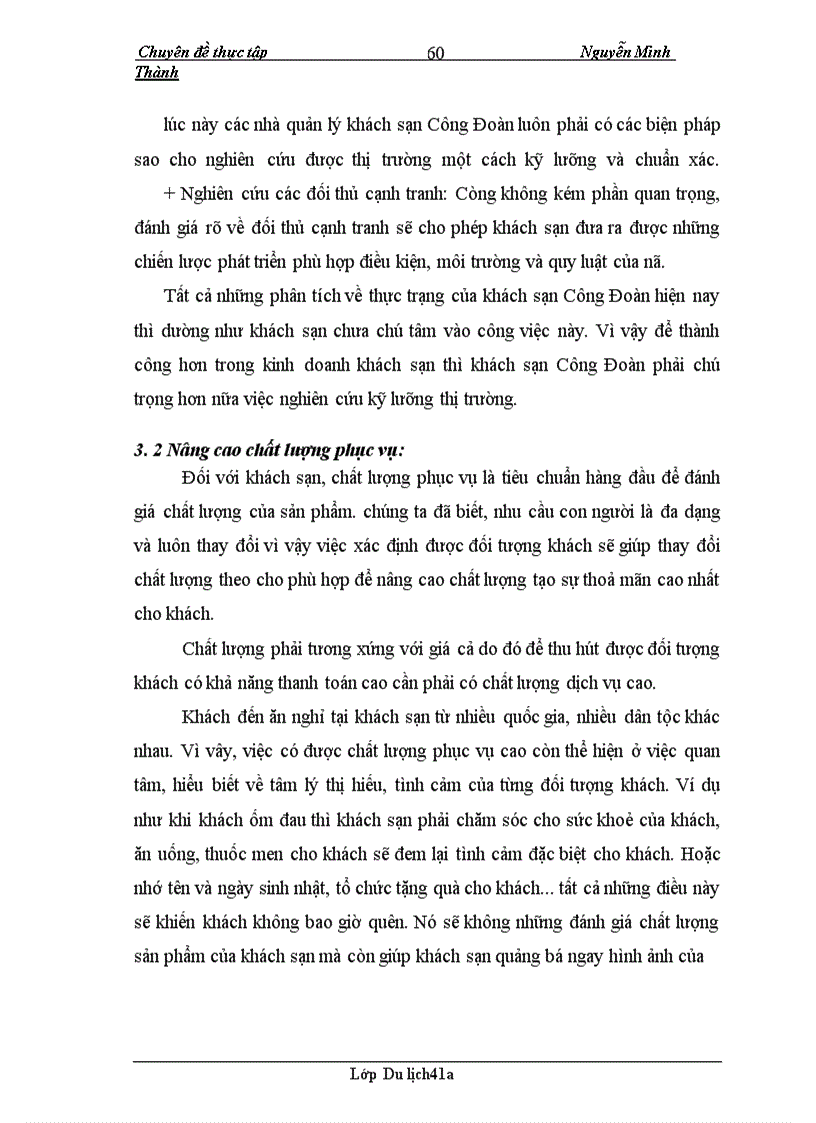 image for page Xác định thị trường mục tiêu và một số kiến nghị đối với hoạt động thu hút khách của khách sạn Công Đoàn