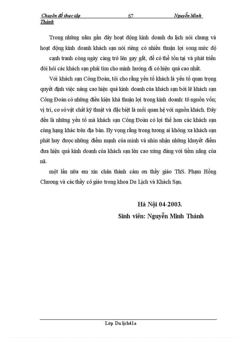 image for page Xác định thị trường mục tiêu và một số kiến nghị đối với hoạt động thu hút khách của khách sạn Công Đoàn