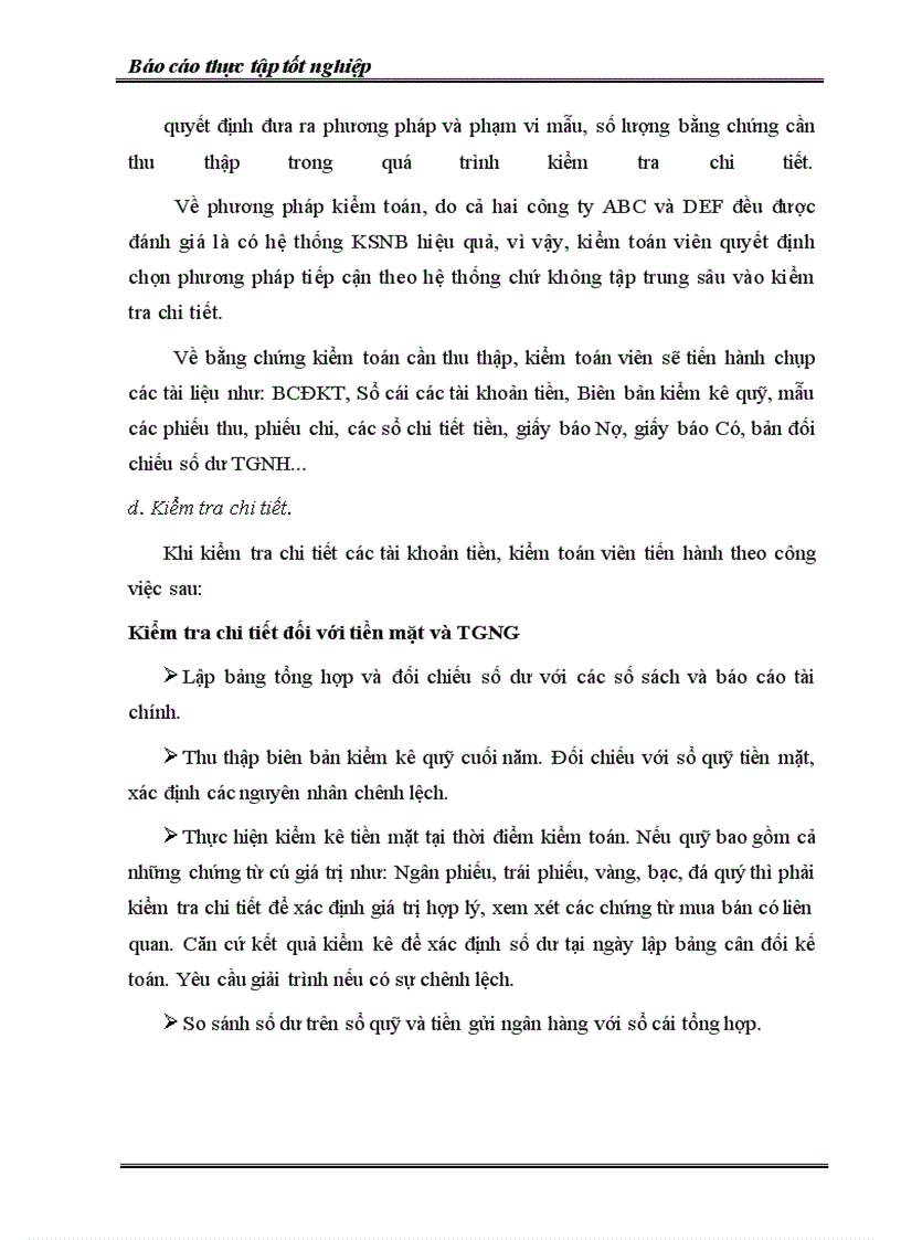 image for page Trình tự kiểm toán Vốn bằng tiền trong kiểm toán BCTC thực hiện tại công ty kiểm toán APEC