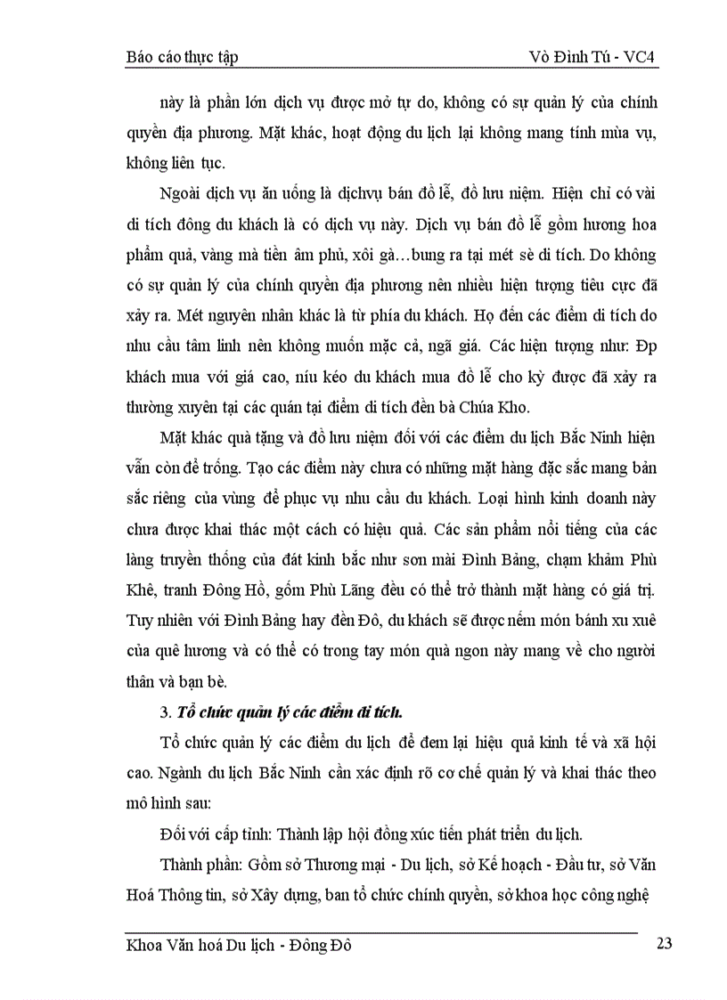 image for page Một số giải pháp nhằm nâng cao hiệu quả khai thác du lịch đới với các di tích lịch sử văn hoá của Bắc Ninh .