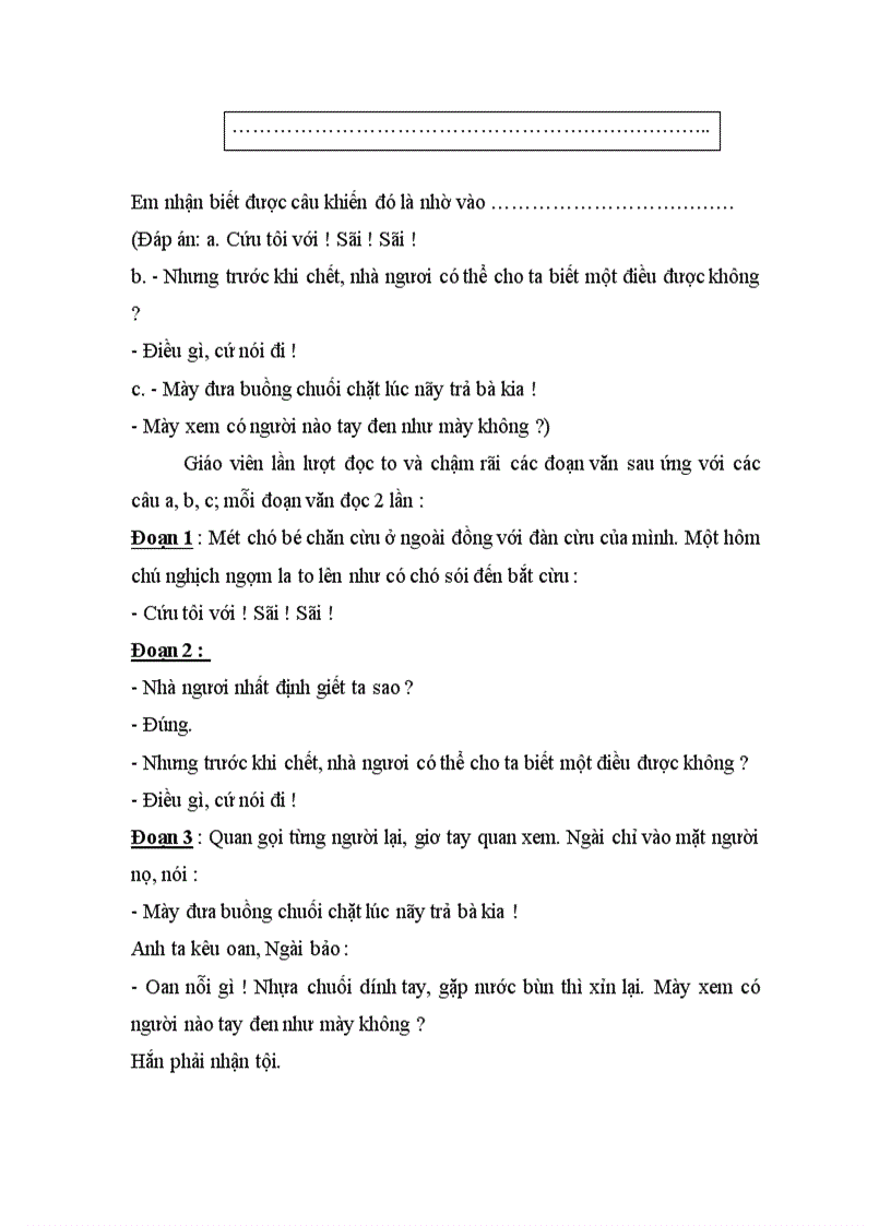 image for page Bài tập nhận diện câu khiến khi nghe