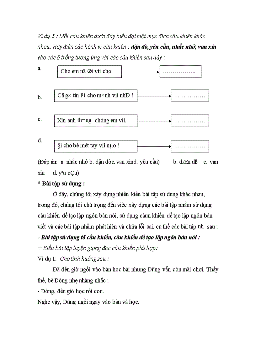 image for page Bài tập nhận diện câu khiến khi nghe