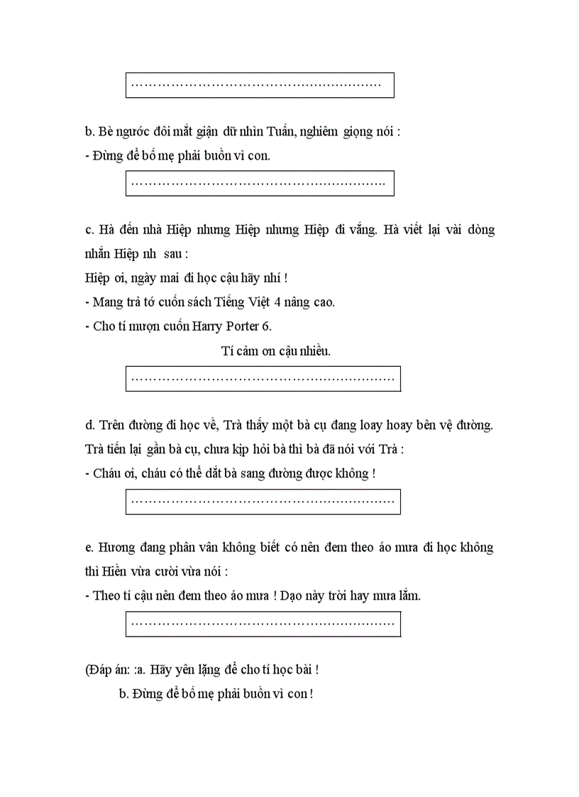 image for page Bài tập nhận diện câu khiến khi nghe