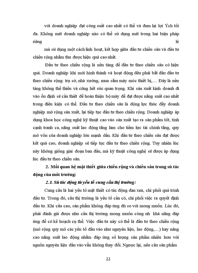 image for page Mối quan hệ giữa đầu tư theo chiều rộng và chiều sâu, lý luận và thực tiễn